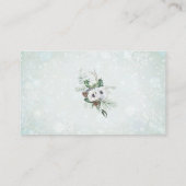 Waterverf Elegante Winter Anemonen bloemen bruids Informatiekaartje (Achterkant)