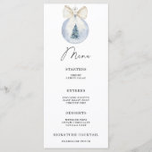 Waterverf elegante winter boog bal menu (Voorkant)