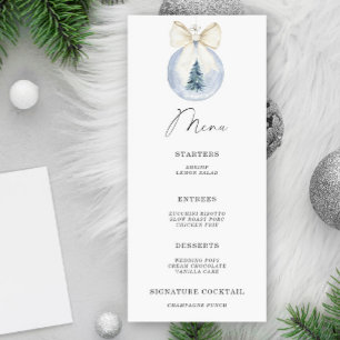 Waterverf elegante winter boog bal menu