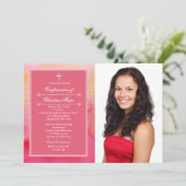 Waterverf Elegantie Fotouitnodiging Kaart (Staand voorkant)