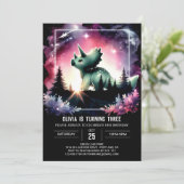 Waterverf Elegantie Triceratops Verjaardag Kaart (Staand voorkant)