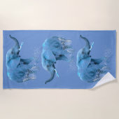 Waterverf Elephant Art Animal Art Strandlaken (Voorkant)