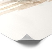 Waterverf Elephant Baby Nursery Oerwoud Safari Poster (Hoek)