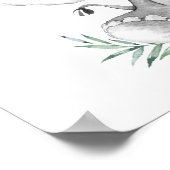 Waterverf Elephant Baby shower Banner Poster (Hoek)