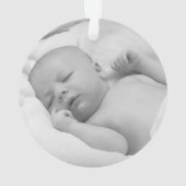 Waterverf Elephant Baby's eerste kerstfoto Ornament (achterkant)