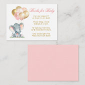 Waterverf Elephant-ballonnen — Shower-boeken voor  Informatiekaartje (Voorkant / Achterkant)