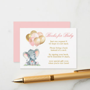 Waterverf Elephant-ballonnen — Shower-boeken voor  Informatiekaartje