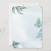 Waterverf Elephant Blue Rozen Baby shower Kaart (Achterkant)