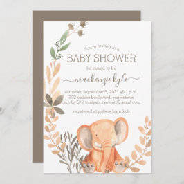 Waterverf Elephant Boho Safari Baby shower