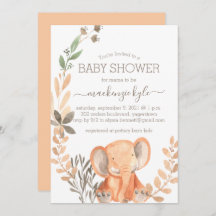 Waterverf Elephant Boho Safari Baby shower