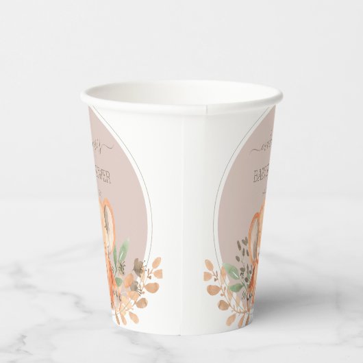 Waterverf Elephant Boho Safari Papieren Bekers (Rechts)