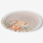 Waterverf Elephant Boho Safari Papieren Bordje (Gekanteld)