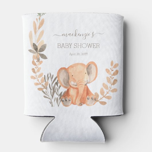 Waterverf Elephant Boho Safari Party Favor Blikjeskoeler (Achterkant)