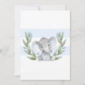 Waterverf Elephant Boy Baby shower Hartelijk dank Bedankkaart (Achterkant)