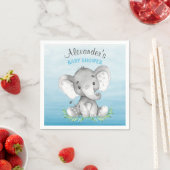 Waterverf Elephant Boy Baby shower Servetten (Insitu)