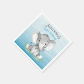 Waterverf Elephant Boy Baby shower Servetten (Hoek)