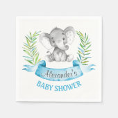 Waterverf Elephant Boy Baby shower Servetten (Voorkant)
