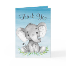 Waterverf Elephant Boy Dank u