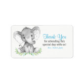 Waterverf Elephant Boy Dank u Etiket (Voorkant)