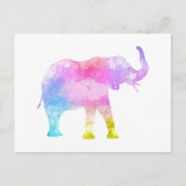 Waterverf Elephant Briefkaart (Voorkant)