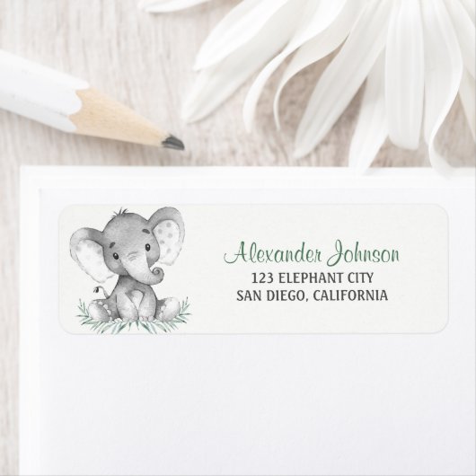 Waterverf Elephant Etiket (Insitu)