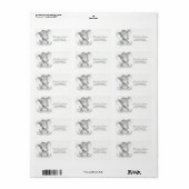 Waterverf Elephant Etiket (Full Sheet)