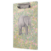 Waterverf Elephant Flowers Gold Glitter Klembord (Links)