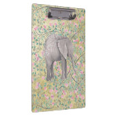 Waterverf Elephant Flowers Gold Glitter Klembord (Rechts)