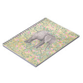 Waterverf Elephant Flowers Gold Glitter Notitieboek (Linkerzijde)