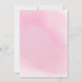 Waterverf Elephant Girl Baby shower Invitation Kaart (Achterkant)