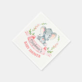Waterverf Elephant Girl Baby shower Servet (Hoek)
