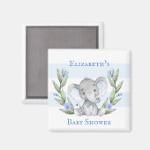 Waterverf Elephant Greenery Boy Baby shower Magneet (Voorkant / Achterkant)