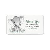Waterverf Elephant Hartelijk dank Etiket (Voorkant)