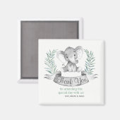 Waterverf Elephant Hartelijk dank Magneet (Voorkant / Achterkant)