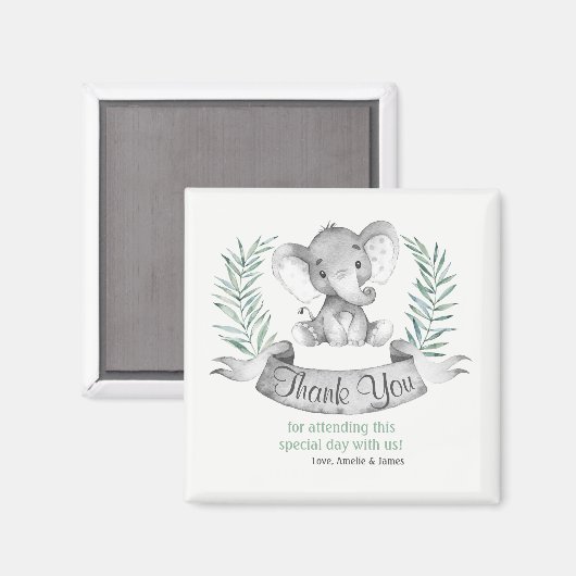 Waterverf Elephant Hartelijk dank Magneet (Voorkant / Achterkant)