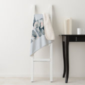 Waterverf Elephant Ma & Calf Animal Wildlife Art Sherpa Deken (In situ)