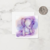Waterverf Elephant met Faux Gold | Notitiekaartje (Voorkant / Achterkant in situ)
