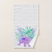 Waterverf Elephant Oerwoud Tropisch Bad Handdoek (Handdoek)
