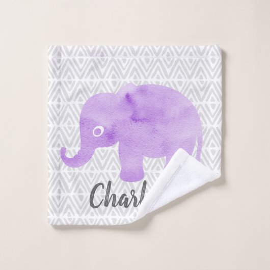 Waterverf Elephant Oerwoud Tropisch  Bad Handdoek (Wasdoekje)