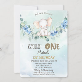 Waterverf Elephant Rozen 1st Kaart