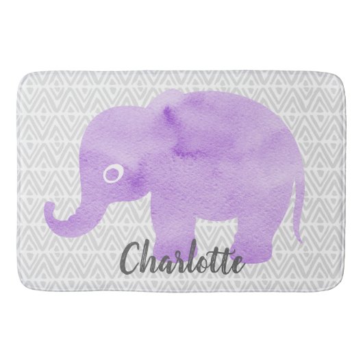 Waterverf Elephant Shibori Primitive Chevron Badmat (Voorkant)