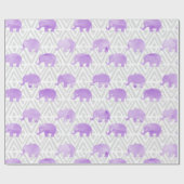 Waterverf Elephant Shibori Primitive Chevron Cadeaupapier (Vlak)