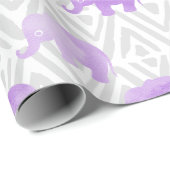 Waterverf Elephant Shibori Primitive Chevron Cadeaupapier (Rol Hoek)