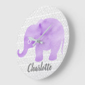 Waterverf Elephant Shibori Primitive Chevron Grote Klok (Hoek)