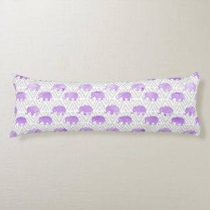 Waterverf Elephant Shibori Primitive Chevron Lichaamskussen