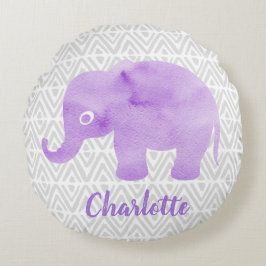 Waterverf Elephant Shibori Primitive Chevron Rond Kussen