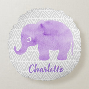 Waterverf Elephant Shibori Primitive Chevron Rond Kussen