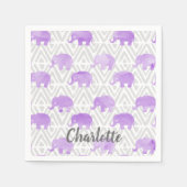 Waterverf Elephant Shibori Primitive Chevron Servet (Voorkant)