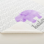 Waterverf Elephant Shibori Primitive Chevron Sherpa Deken (3/4)