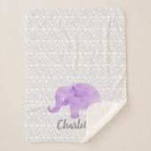 Waterverf Elephant Shibori Primitive Chevron Sherpa Deken (Voorkant)